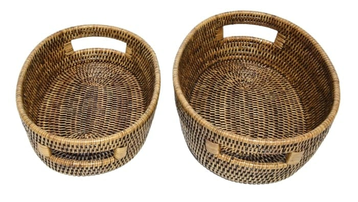 Casa by Josephine Jenno Oval Rattan Basket - Brown