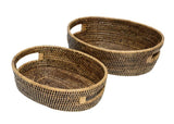 Casa by Josephine Jenno Oval Rattan Basket - Brown