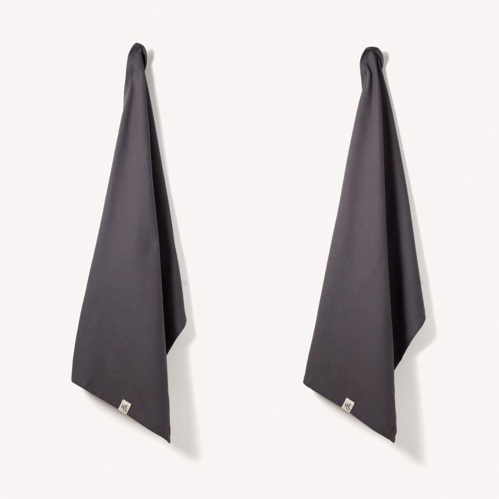 Wild & Stone Organic Cotton Tea Towels - Herringbone Weave - Set of 2