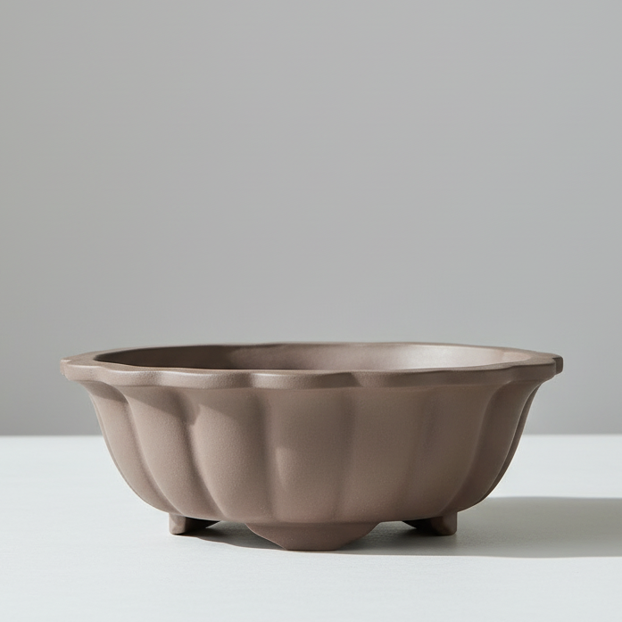 Yorkshire Bonsai Round Unglazed Bonsai Pot - 18cm
