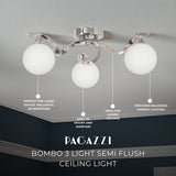 Pagazzi Bombo 3 Light Semi-Flush Ceiling Light