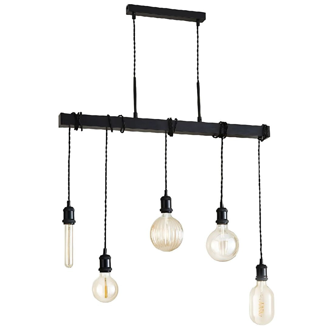 Pagazzi Melrose 5 Light Black Ceiling Pendant Bar