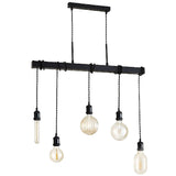 Pagazzi Melrose 5 Light Black Ceiling Pendant Bar