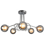 Pagazzi Xena Polished Chrome & Smoked Glass 5 Light Ceiling Light
