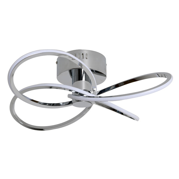 Pagazzi Reggie 4-Light Polished Chrome LED Semi-Flush Ceiling Light