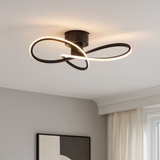 Pagazzi Reggie 3 Light Black LED Semi Flush Ceiling Light