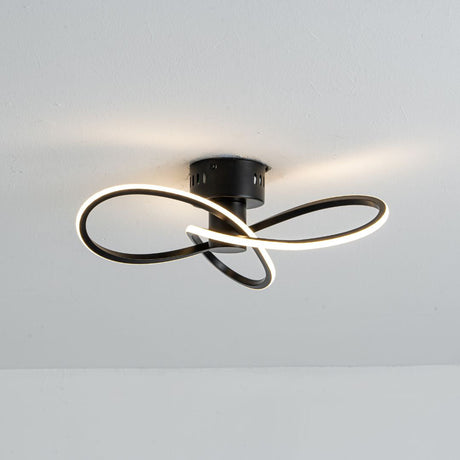Pagazzi Reggie 3 Light Black LED Semi Flush Ceiling Light
