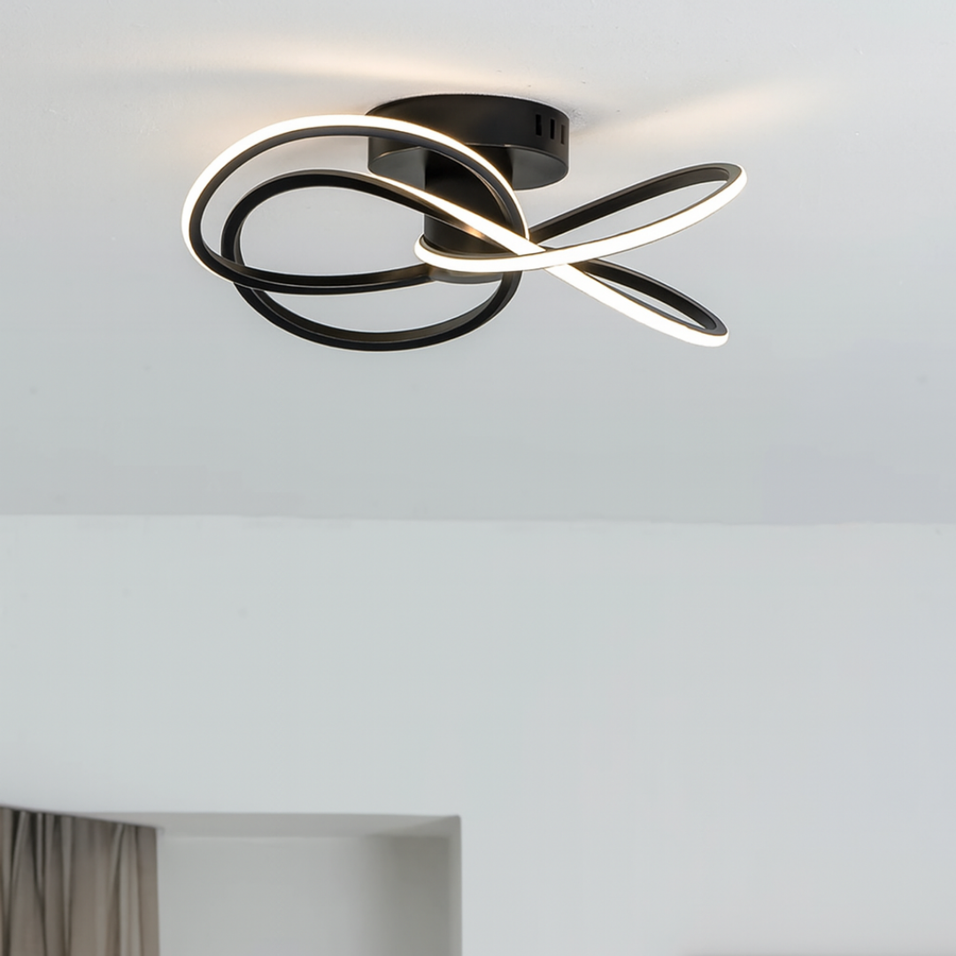 Pagazzi Reggie 4 Light Black LED Semi Flush Ceiling Light