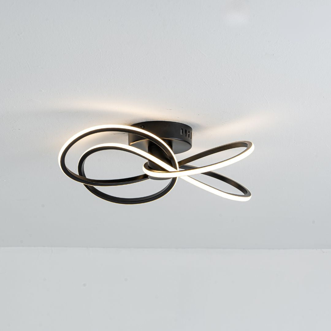 Pagazzi Reggie 4 Light Black LED Semi Flush Ceiling Light