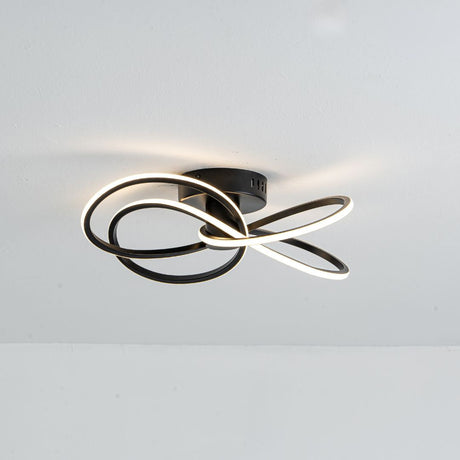 Pagazzi Reggie 4 Light Black LED Semi Flush Ceiling Light