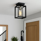 Pagazzi Sully Black Flush Ceiling Light