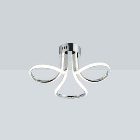 Pagazzi Yara 3 Light Chrome LED Semi Flush Ceiling Light