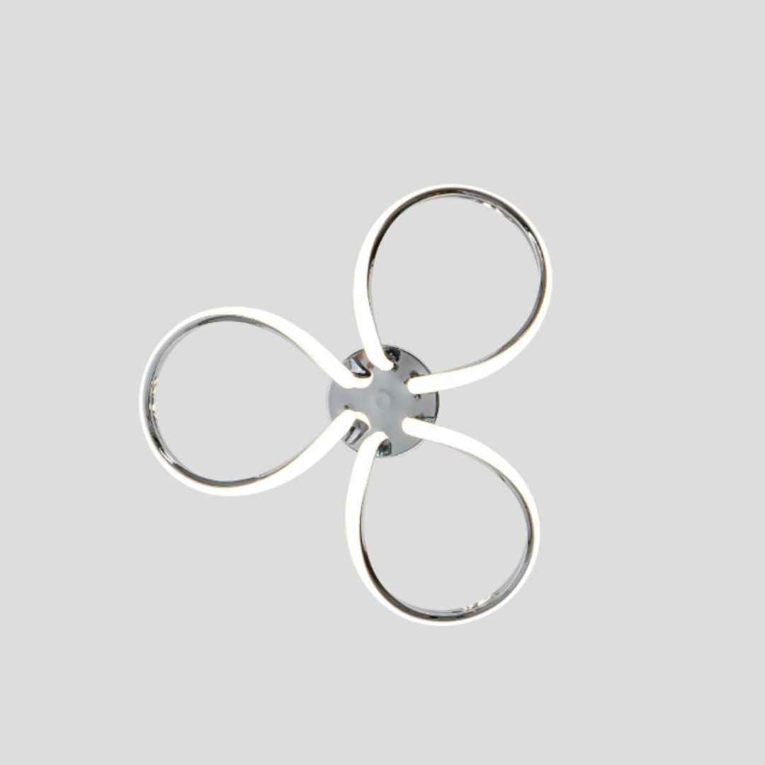 Pagazzi Yara 3 Light Chrome LED Semi Flush Ceiling Light