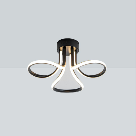 Pagazzi 3 Light Black LED Semi Flush Ceiling Light