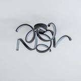 Pagazzi Fiona 5 Light Black LED Semi Flush Ceiling Light