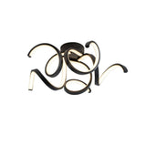 Pagazzi Fiona 5 Light Black LED Semi Flush Ceiling Light