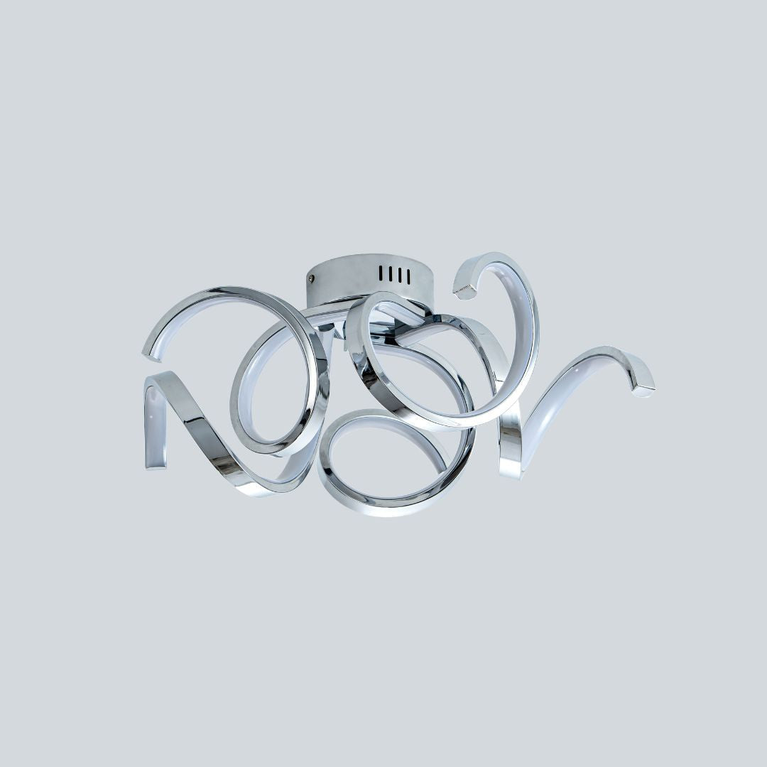 Pagazzi Fiona 5 Light Chrome LED Semi Flush Ceiling Light