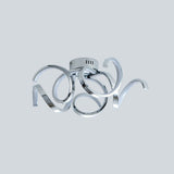 Pagazzi Fiona 5 Light Chrome LED Semi Flush Ceiling Light