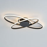 Pagazzi Astra 3 Light Black LED Semi Flush Ceiling Light