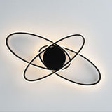 Pagazzi Astra 3 Light Black LED Semi Flush Ceiling Light