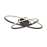 Pagazzi Astra 3 Light Black LED Semi Flush Ceiling Light
