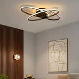 Pagazzi Astra 3 Light Black LED Semi Flush Ceiling Light