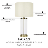 Pagazzi Adelia Antique Brass & Glass Table Lamp
