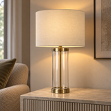 Pagazzi Adelia Antique Brass & Glass Table Lamp