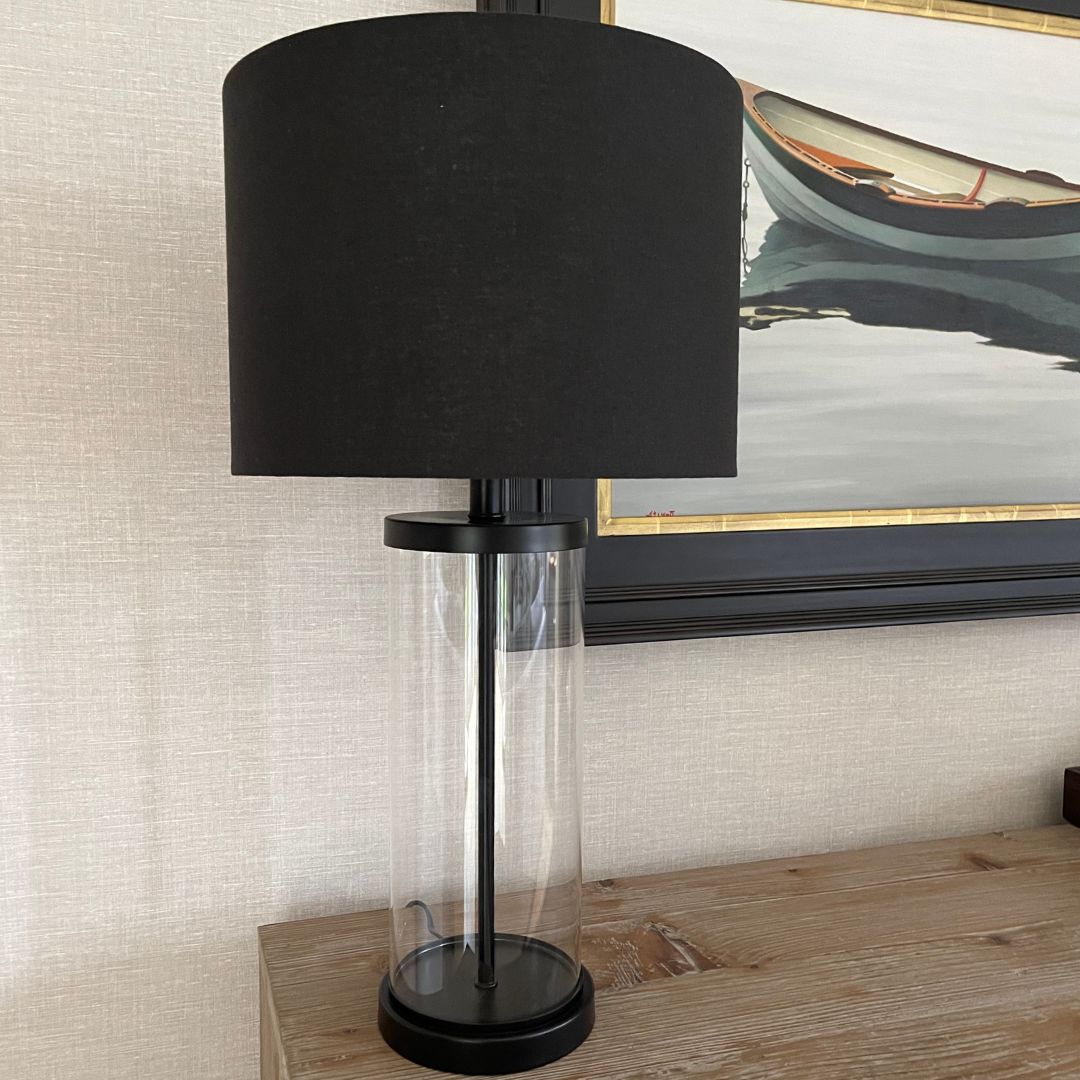 Pagazzi Adelia Black Glass Table Lamp