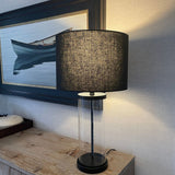 Pagazzi Adelia Black Glass Table Lamp
