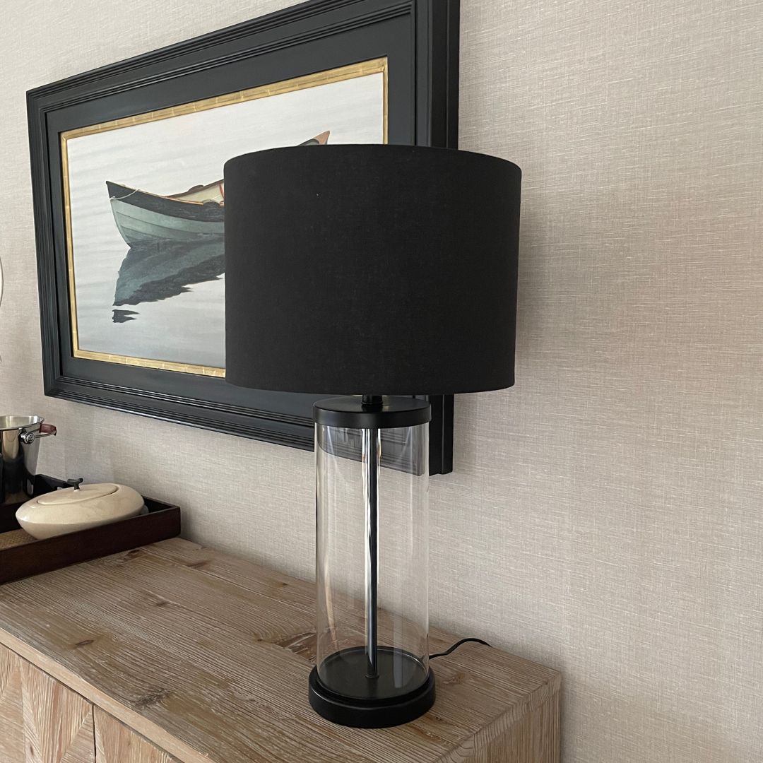 Pagazzi Adelia Black Glass Table Lamp