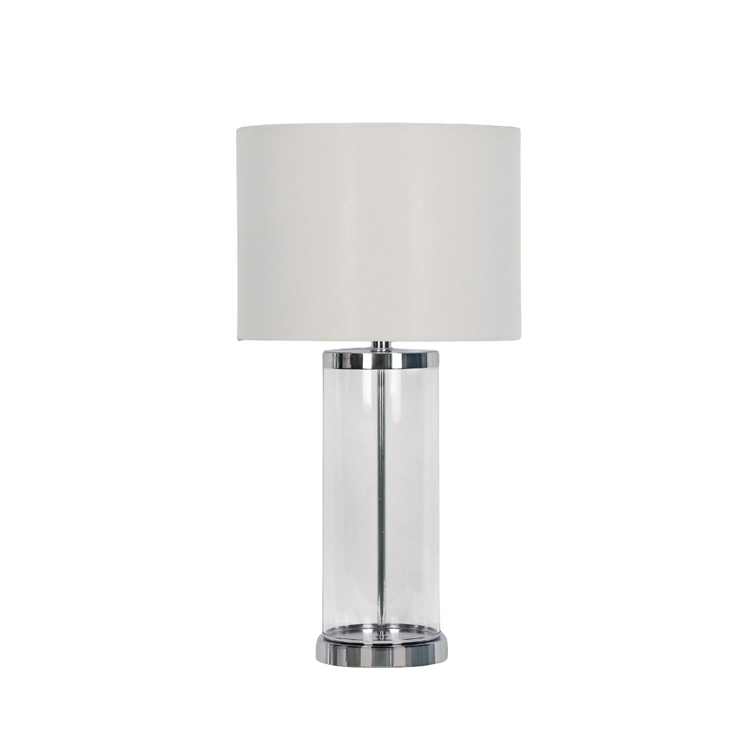 Pagazzi Adelia Polished Chrome Glass Table Lamp