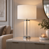 Pagazzi Adelia Polished Chrome Glass Table Lamp