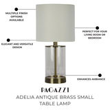 Pagazzi Adelia Antique Brass Small Table Lamp