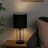 Pagazzi Adelia Black Glass Small Table Lamp
