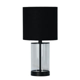 Pagazzi Adelia Black Glass Small Table Lamp