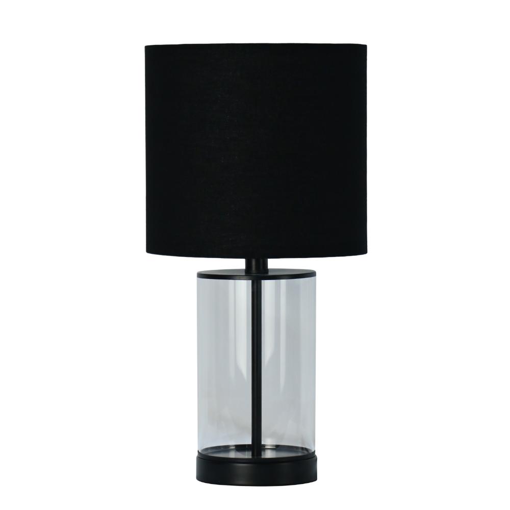 Pagazzi Adelia Black Glass Small Table Lamp