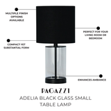 Pagazzi Adelia Black Glass Small Table Lamp
