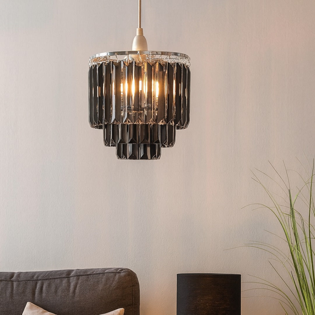 Pagazzi Bria Smoked Easy Fit Pendant Light