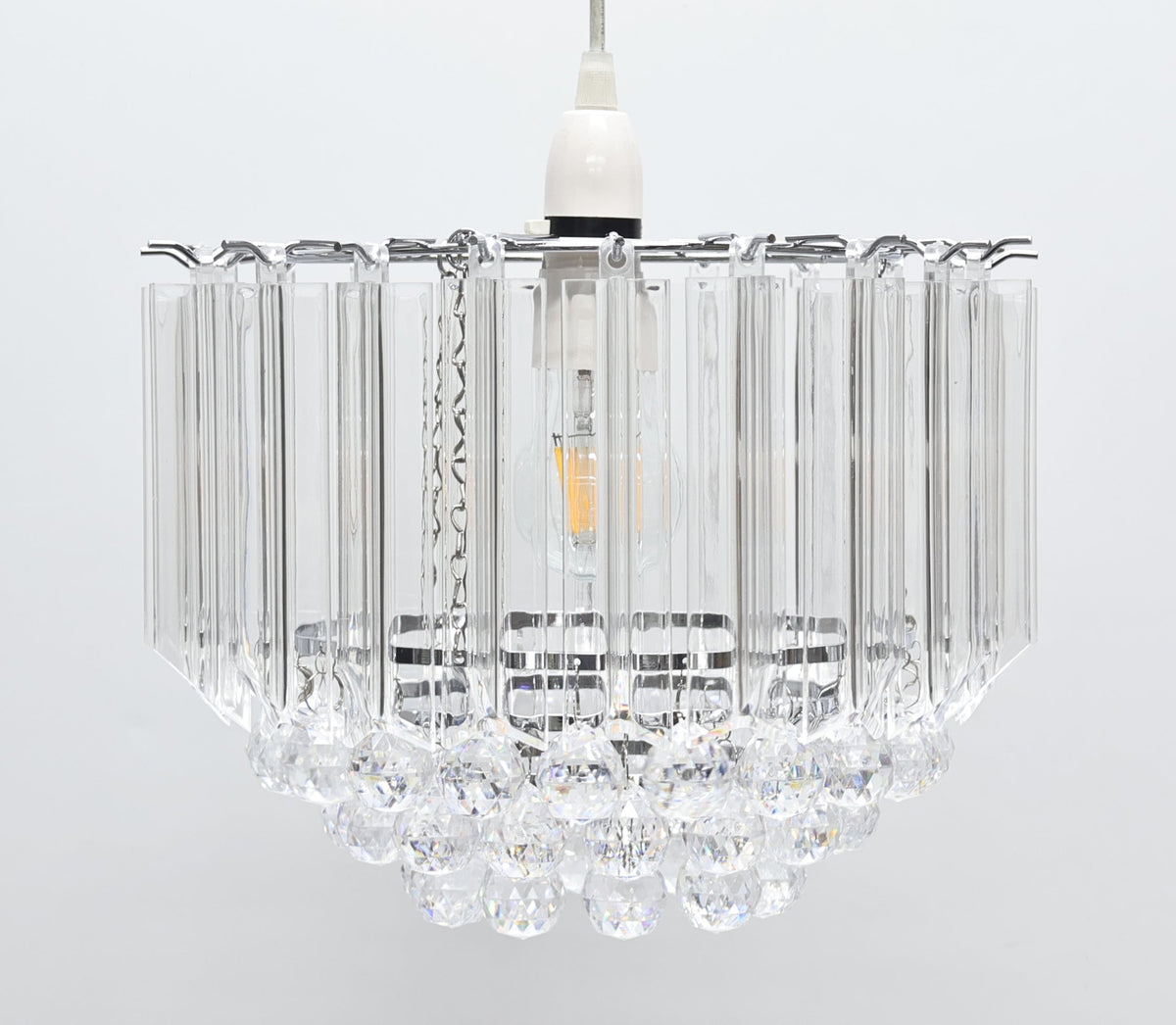 Pagazzi Demi Clear & Chrome Easy Fit Pendant