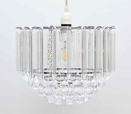 Pagazzi Demi Clear & Chrome Easy Fit Pendant