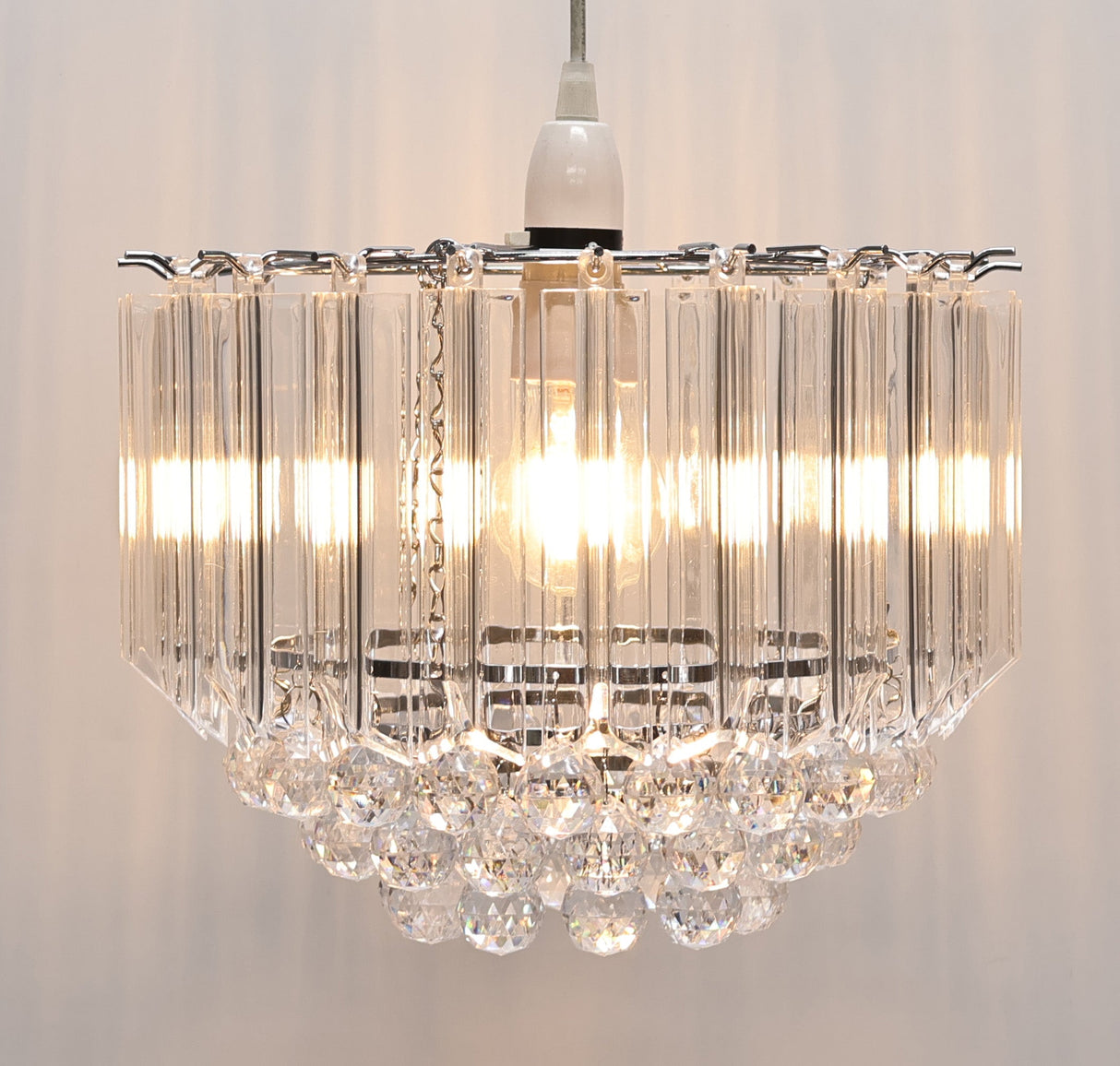 Pagazzi Demi Clear & Chrome Easy Fit Pendant