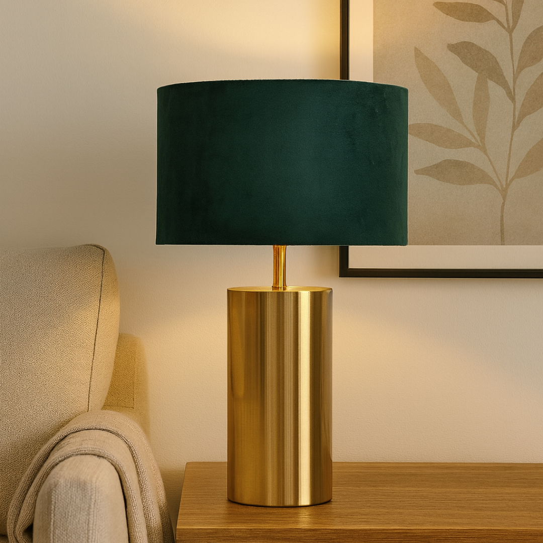 Pagazzi Ziva Large Dark Green Touch Table Lamp