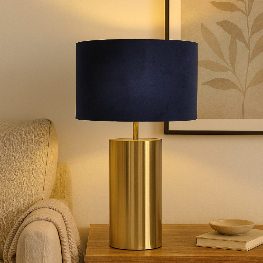 Pagazzi Ziva Large Navy Touch Table Lamp