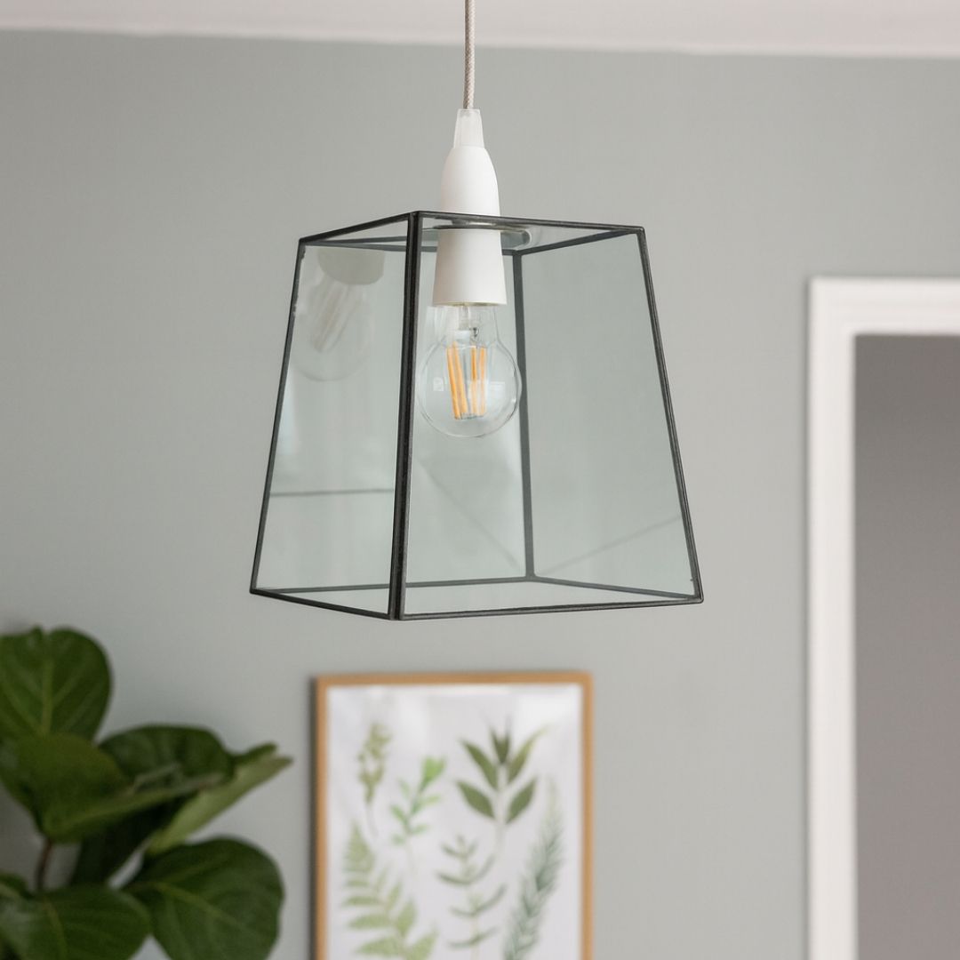 Pagazzi Sable Matte Black Glass Easy Fit Pendant Light