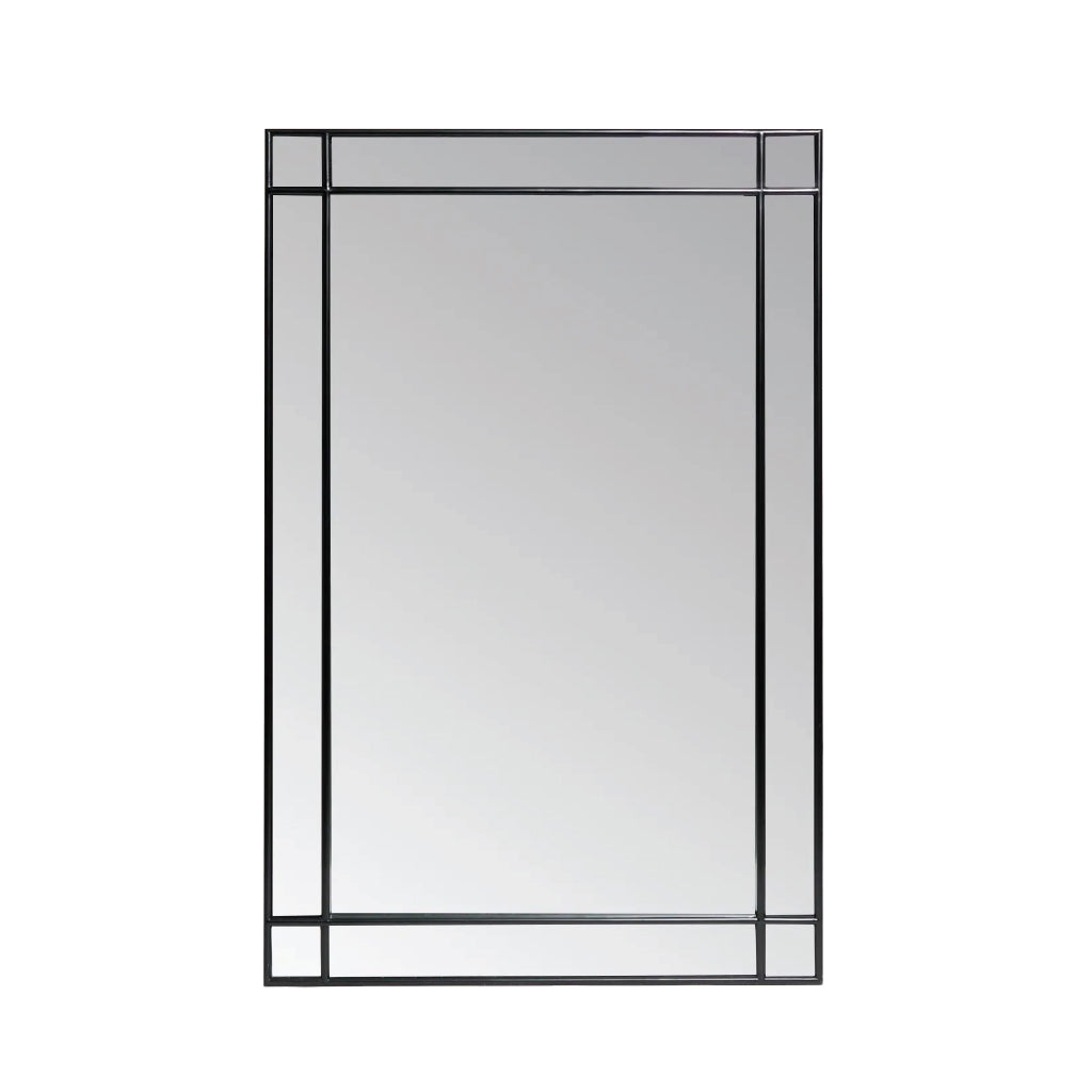Pagazzi Modern Black Large Wall Mirror - 150cm x 100cm
