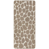 Patterned Washable Mat and Runner in Cream & Brown