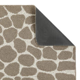 Patterned Washable Mat and Runner in Cream & Brown