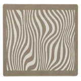 Patterned Washable Mat and Runner in Cream & Brown