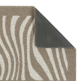 Patterned Washable Mat and Runner in Cream & Brown